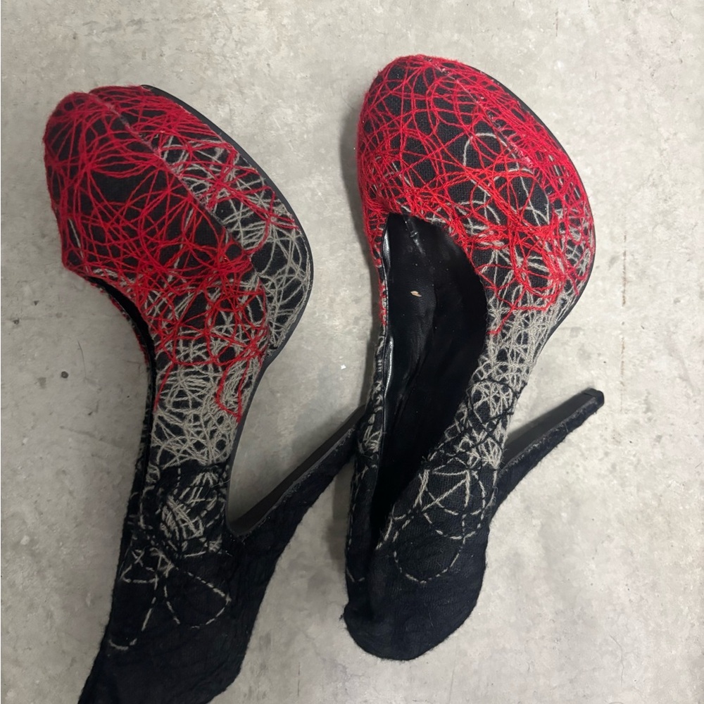 Show Story Red and Black Women's heels 6.0 - Picture 5 of 7
